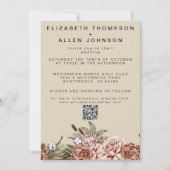 Natuurlijke Boho Cottcore Floral Enchanted Wedding Kaart (Voorkant)