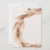 Natuurlijke boho pampas gras elegant bruiloft (Achterkant)