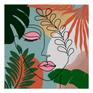 Natuurlijke Boho tropische illustratie Perfect Poster