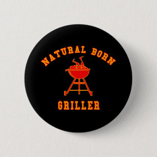 Natuurlijke boorgrillproducten ronde button 5,7 cm