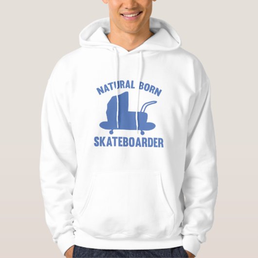 Natuurlijke Born Skateboarder Hoodie (Voorkant)