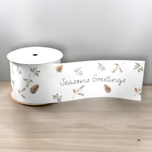 Natuurlijke bosrijke kerst folage foto xmas lint