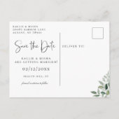 Natuurlijke Botanics Save the Date Aankondigingskaart (Achterkant)