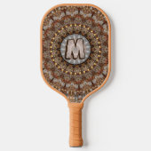 Natuurlijke Browns Mandala Pattern Pickleball Padd Pickleball Paddle (Voorkant)