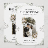 Natuurlijke bruiloft kaart (Voorkant / Achterkant)