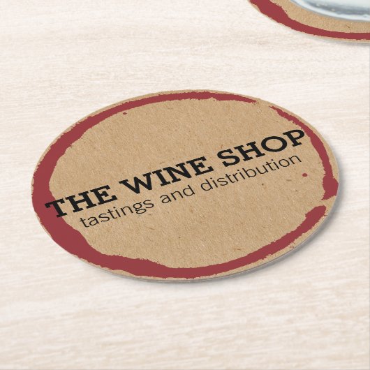 Natuurlijke bruine wijnstokken ronde kartonnen onderzetter (Gebogen)