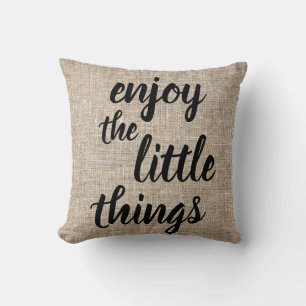 Natuurlijke Burlap Linnen Kussen met Quote