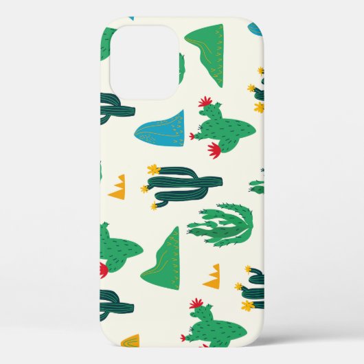 Natuurlijke Cactus: Folk Art Naadloos. Case-Mate iPhone Case (Achterkant)