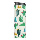 Natuurlijke Cactus: Folk Art Naadloos. Thermosbeker (Geroteerd rechts)