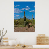 Natuurlijke Cactus Landscape 3994 Poster (Keuken)