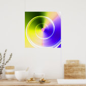 Natuurlijke cyclus psychedelische hypnotische werv poster (Keuken)