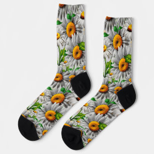 Natuurlijke Daisy Flower Floral Cottagecore Sokken