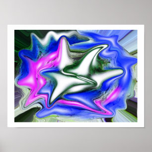 Natuurlijke diamant ijs- en sneeuwkunst poster