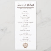 Natuurlijke Elegant Beach Seashell Flat Program Programma (Voorkant)