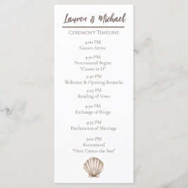 Natuurlijke Elegant Beach Seashell Flat Program Programma