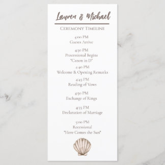 Natuurlijke Elegant Beach Seashell Flat Program Programma