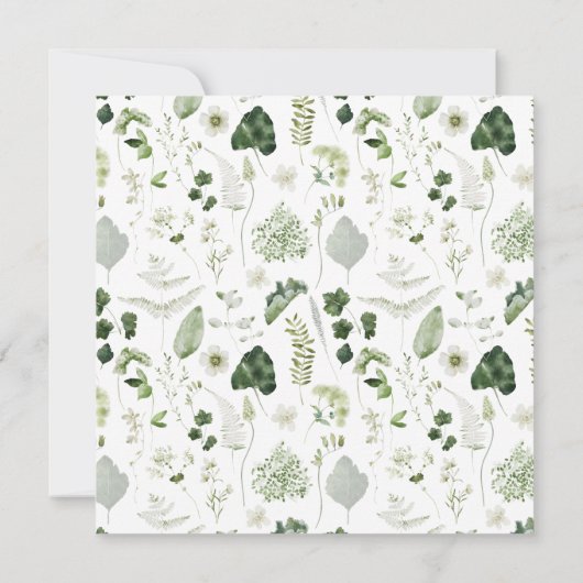 Natuurlijke elegante moderne botanische script bru save the date (Achterkant)