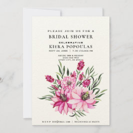 Natuurlijke Elegantie Boho Roze Bloemen Vrijgezell Kaart