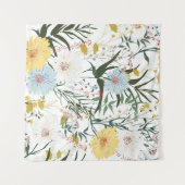 Natuurlijke en botanische inrichting Groen l Wit Wandkleed (Voorkant (horizontaal))