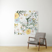 Natuurlijke en botanische inrichting Groen l Wit Wandkleed (In Situ (horizontaal))