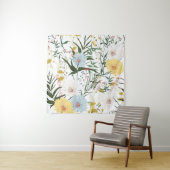 Natuurlijke en botanische inrichting Groen l Wit Wandkleed (In situ)