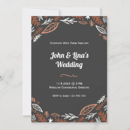 Natuurlijke en elegante bladeren kaart