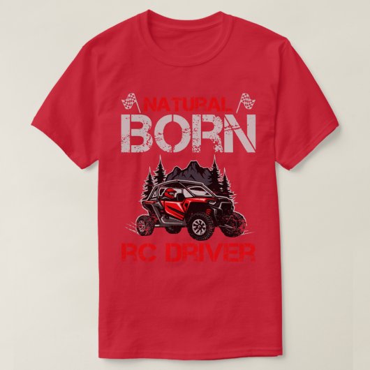 Natuurlijke Geboren RC Driver Racer Afstandsbedien T-shirt (Design voorkant)