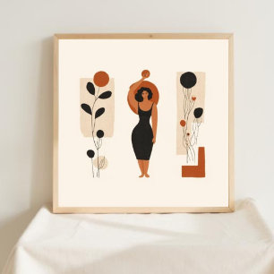 Natuurlijke Geometrie – Minimalistische Vrouwelijk Poster