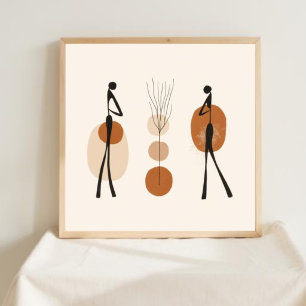 Natuurlijke Geometrie – Vrouwelijke Minimalistisch Poster