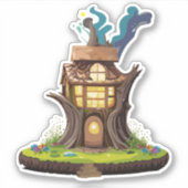 Natuurlijke Gnome Forest Home Sticker (Voorkant)