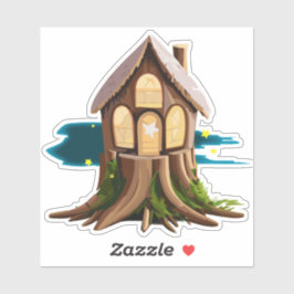 Natuurlijke Gnome Forest Home Sticker