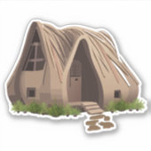 Natuurlijke Gnome Forest Home Sticker (Voorkant)