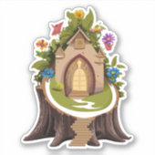 Natuurlijke Gnome Forest Home Sticker (Voorkant)