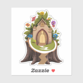 Natuurlijke Gnome Forest Home Sticker