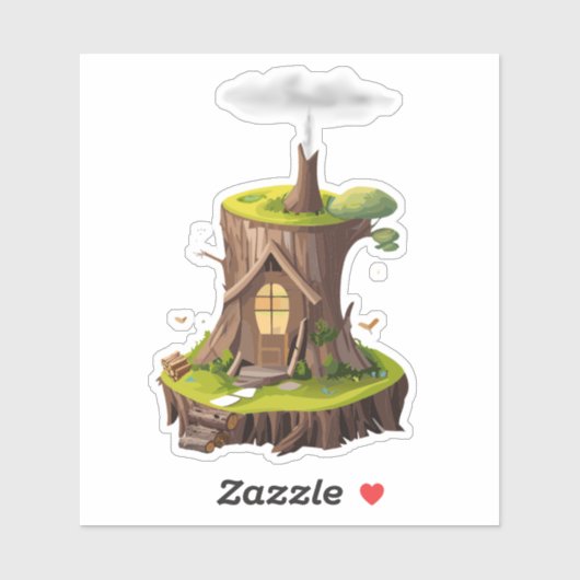 Natuurlijke Gnome Forest Home Sticker (Vel)