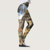 natuurlijke gouden bladeren watervallen leggings (Rechts)