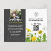 Natuurlijke Grasverzorging Service Paardenbloem &  Briefkaart (Achterkant)