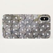 Natuurlijke Grijze Steen Mozaïek patroon bloem van Case-Mate iPhone Case (Achterkant (horizontaal))