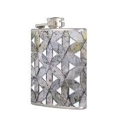 Natuurlijke grijze steenmozaïek, levensbloem heupfles (Links)