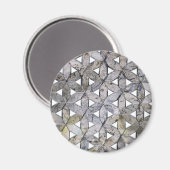 Natuurlijke grijze steenmozaïek, levensbloem magneet (Voorkant / Achterkant)