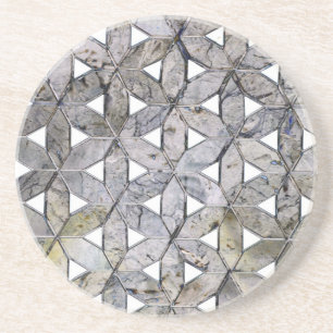 Natuurlijke grijze steenmozaïek, levensbloem zandsteen onderzetter