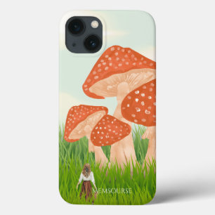 Natuurlijke groen landschap Paddestoel Modern iPhone 13 Hoesje