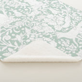 Natuurlijke Groene Wit Tekening Westen Wilde Diere Sherpa Deken (3/4)