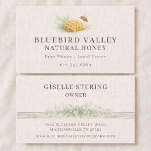 Natuurlijke honing Shabby Chic linnen landelijk Visitekaartje