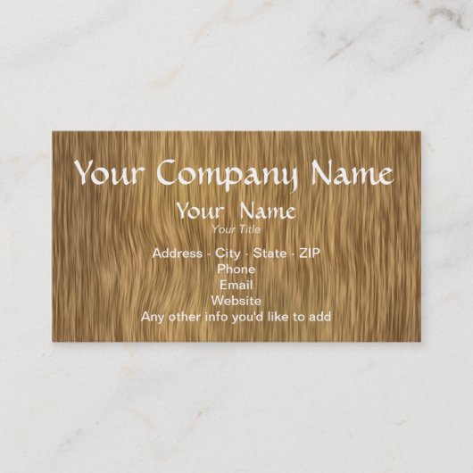 Natuurlijke houtachtergrond Aangepaste Visitekaart Visitekaartje (Voorkant)
