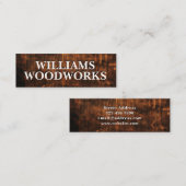 Natuurlijke houttextuur mini visitekaartje (Voorkant / Achterkant)