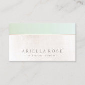 Natuurlijke huidverzorger Spa Green White Marble Visitekaartje (Voorkant)