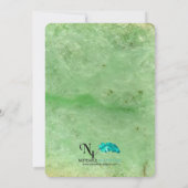 Natuurlijke Jade 35 Jaar Huwelijksjubileum Uitnodi Kaart (Achterkant)