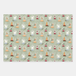 Natuurlijke Kerstmis Inpakpapier Vel