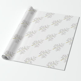 Natuurlijke kerstmis - Red Berry Wrapping Paper Cadeaupapier